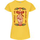 Christmas Mistle No Funny Bah Humbug Womens Petite Cut T-Shirt Yellow