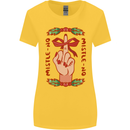 Christmas Mistle No Funny Bah Humbug Womens Wider Cut T-Shirt Yellow