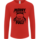 Christmas Movie Shitter's Full Funny Rude Mens Long Sleeve T-Shirt Red