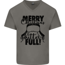 Christmas Movie Shitter's Full Funny Rude Mens V-Neck Cotton T-Shirt Charcoal