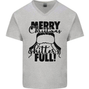 Christmas Movie Shitter's Full Funny Rude Mens V-Neck Cotton T-Shirt Sports Grey
