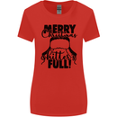 Christmas Movie Shitter's Full Funny Rude Womens Wider Cut T-Shirt Red
