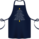 Christmas Movie Where's the Tyrenol? Cotton Apron 100% Organic Navy Blue