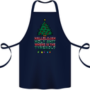 Christmas Movie Where's the Tyrenol? Cotton Apron 100% Organic Navy Blue