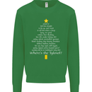 Christmas Movie Where's the Tyrenol? Kids Sweatshirt Jumper Irish Green