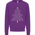 Christmas Movie Where's the Tyrenol? Kids Sweatshirt Jumper Purple