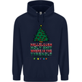 Christmas Movie Where's the Tyrenol? Mens 80% Cotton Hoodie Navy Blue