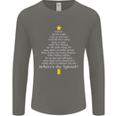 Christmas Movie Where's the Tyrenol? Mens Long Sleeve T-Shirt Charcoal