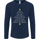 Christmas Movie Where's the Tyrenol? Mens Long Sleeve T-Shirt Navy Blue