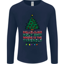 Christmas Movie Where's the Tyrenol? Mens Long Sleeve T-Shirt Navy Blue
