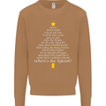Christmas Movie Where's the Tyrenol? Mens Sweatshirt Jumper Caramel Latte