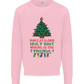 Christmas Movie Where's the Tyrenol? Mens Sweatshirt Jumper Light Pink