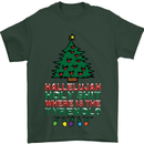 Christmas Movie Where's the Tyrenol? Mens T-Shirt Cotton Gildan Forest Green