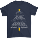 Christmas Movie Where's the Tyrenol? Mens T-Shirt Cotton Gildan Navy Blue