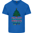 Christmas Movie Where's the Tyrenol? Mens V-Neck Cotton T-Shirt Royal Blue