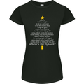 Christmas Movie Where's the Tyrenol? Womens Petite Cut T-Shirt Black