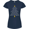 Christmas Movie Where's the Tyrenol? Womens Petite Cut T-Shirt Navy Blue