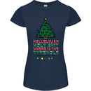 Christmas Movie Where's the Tyrenol? Womens Petite Cut T-Shirt Navy Blue