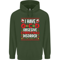 Christmas OCD Funny Xmas Childrens Kids Hoodie Forest Green