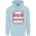 Christmas OCD Funny Xmas Childrens Kids Hoodie Light Blue