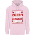 Christmas OCD Funny Xmas Childrens Kids Hoodie Light Pink