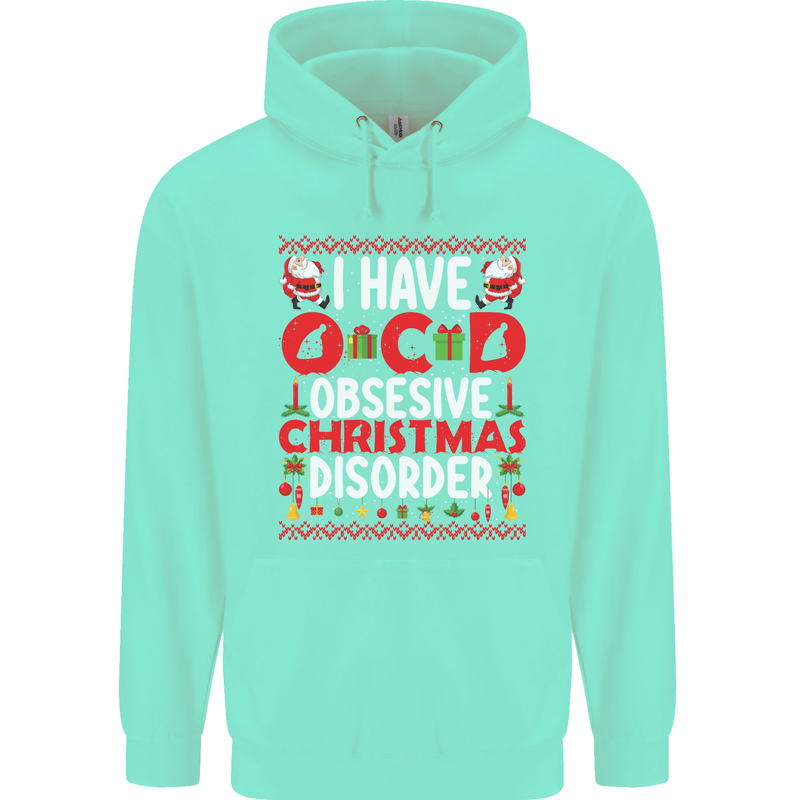 Christmas OCD Funny Xmas Childrens Kids Hoodie Peppermint