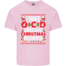 Christmas OCD Funny Xmas Kids T-Shirt Childrens Light Pink