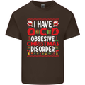 Christmas OCD Funny Xmas Mens Cotton T-Shirt Tee Top Dark Chocolate