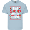 Christmas OCD Funny Xmas Mens Cotton T-Shirt Tee Top Light Blue