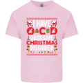 Christmas OCD Funny Xmas Mens Cotton T-Shirt Tee Top Light Pink