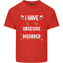 Christmas OCD Funny Xmas Mens Cotton T-Shirt Tee Top Red