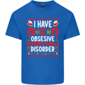 Christmas OCD Funny Xmas Mens Cotton T-Shirt Tee Top Royal Blue