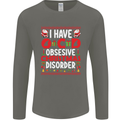 Christmas OCD Funny Xmas Mens Long Sleeve T-Shirt Charcoal