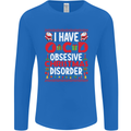 Christmas OCD Funny Xmas Mens Long Sleeve T-Shirt Royal Blue