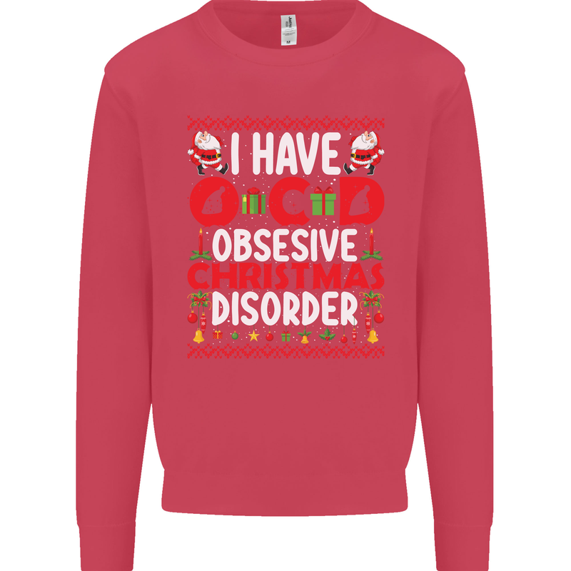Christmas OCD Funny Xmas Mens Sweatshirt Jumper Heliconia