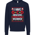 Christmas OCD Funny Xmas Mens Sweatshirt Jumper Navy Blue