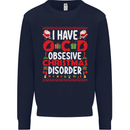 Christmas OCD Funny Xmas Mens Sweatshirt Jumper Navy Blue
