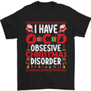 Christmas OCD Funny Xmas Mens T-Shirt Cotton Gildan Black