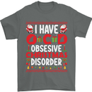 Christmas OCD Funny Xmas Mens T-Shirt Cotton Gildan Charcoal