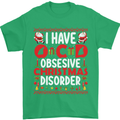 Christmas OCD Funny Xmas Mens T-Shirt Cotton Gildan Irish Green