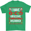 Christmas OCD Funny Xmas Mens T-Shirt Cotton Gildan Irish Green