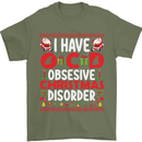Christmas OCD Funny Xmas Mens T-Shirt Cotton Gildan Military Green