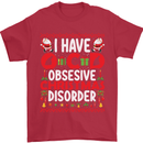 Christmas OCD Funny Xmas Mens T-Shirt Cotton Gildan Red