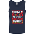 Christmas OCD Funny Xmas Mens Vest Tank Top Navy Blue