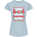 Christmas OCD Funny Xmas Womens Petite Cut T-Shirt Light Blue