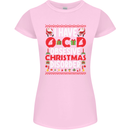 Christmas OCD Funny Xmas Womens Petite Cut T-Shirt Light Pink