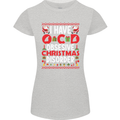 Christmas OCD Funny Xmas Womens Petite Cut T-Shirt Sports Grey