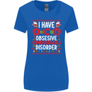 Christmas OCD Funny Xmas Womens Wider Cut T-Shirt Royal Blue