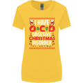 Christmas OCD Funny Xmas Womens Wider Cut T-Shirt Yellow