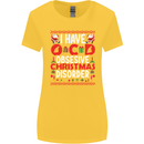 Christmas OCD Funny Xmas Womens Wider Cut T-Shirt Yellow